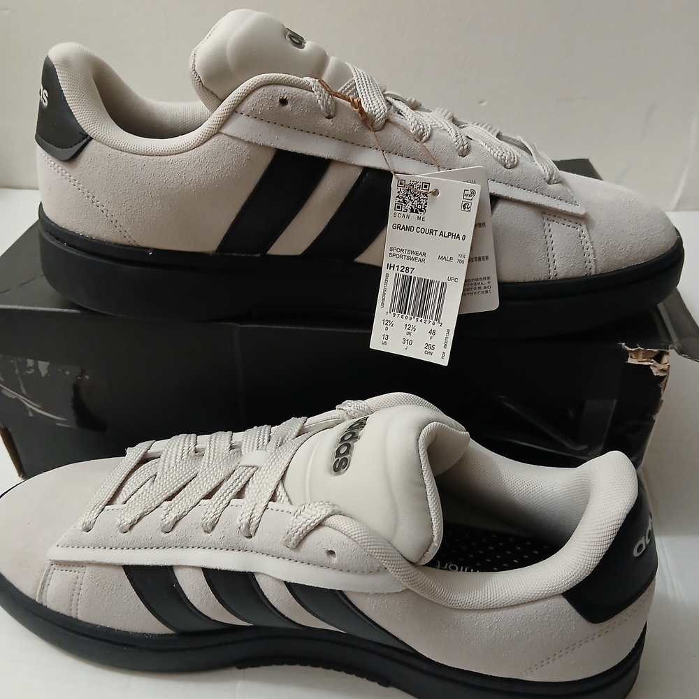 Adidas Black/Gray Sneakers Men's Size 13 New $85 - Picture 11 of 12